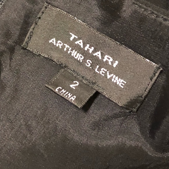 TAHARI MID LENGTH BLACK DRESS - Picture 6 of 6